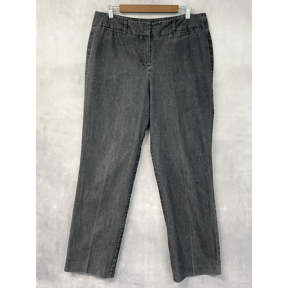 Larry Levine Womens Pants 14 Stretch Straight Leg Dress Career Work Trousers